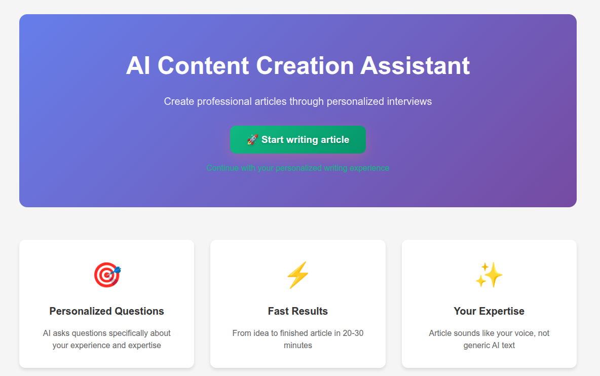 Elicito AI application interface showing the interview plan