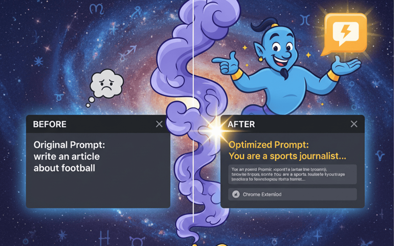 Genie Prompt Chrome extension interface